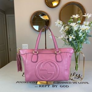 Gucci GG Logo SoHo Totes Satchel Handbag